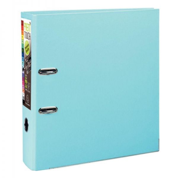 59007 - Classeur à levier A4+ Prem' Touch Exacompta Dos 5cm Bleu Clair Classeur ? levier A4+ Prem' Touch Dos 5cm Bleu – Image 2