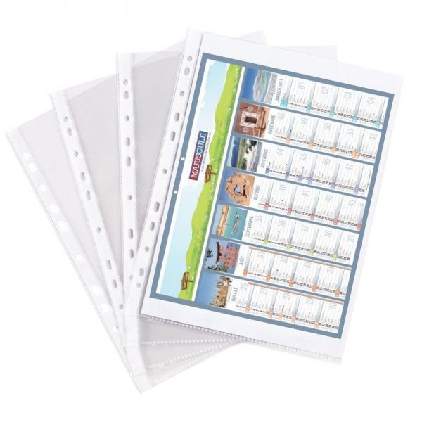 Sachet 50 pochettes perfor?es lisses Business A4 9/100?me – Image 2