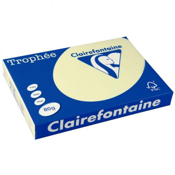 15847 - Ramette A3 500 feuilles 80g Clairefontaine Canari Ramette A3 500 feuilles 80g Clairefontaine Canari – Image 1