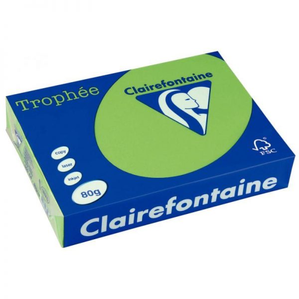 15852 - Ramette A4 500 feuilles 80g Clairefontaine Vert Menthe Ramette A4 500 feuilles 80g Clairefontaine Vert Menthe – Image 1