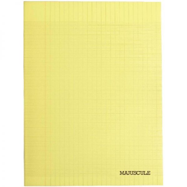 26977 - Cahier PP Majuscule 140 pages 24x32 cm Séyès Jaune Cahier PP 140 pages 24x32 cm Seyès Jaune – Image 1