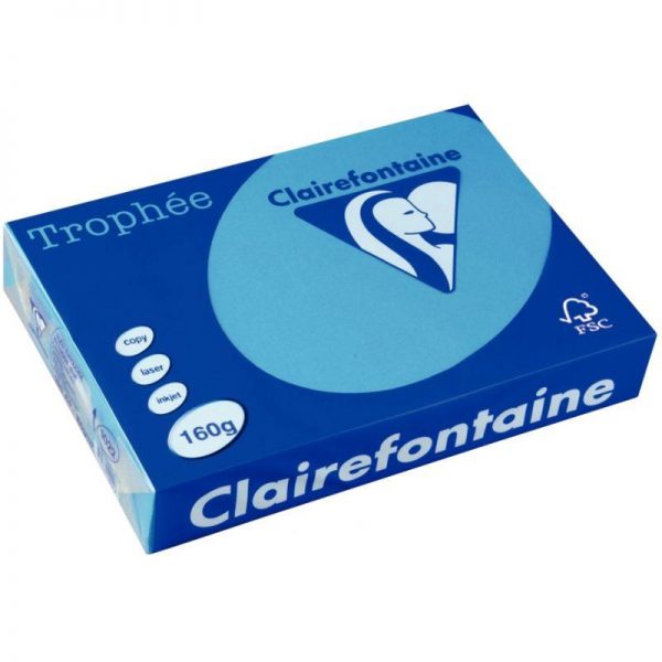 31573 - Ramette A4 250 feuilles 160g Clairefontain Bleu Turquoise Ramette A4 250 feuilles 160g Clairefontaine Rouge Groseille – Image 5