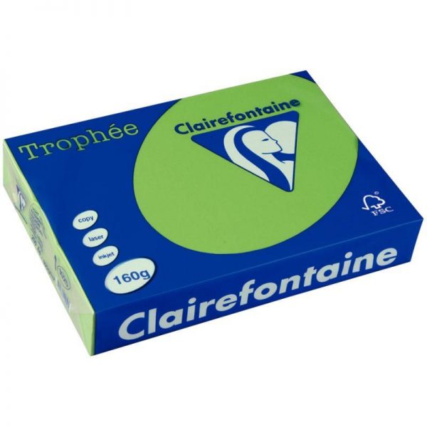 31575 - Ramette A4 250 feuilles 160g Clairefontine Vert Menthe Ramette A4 250 feuilles 160g Clairefontaine Rouge Groseille – Image 2
