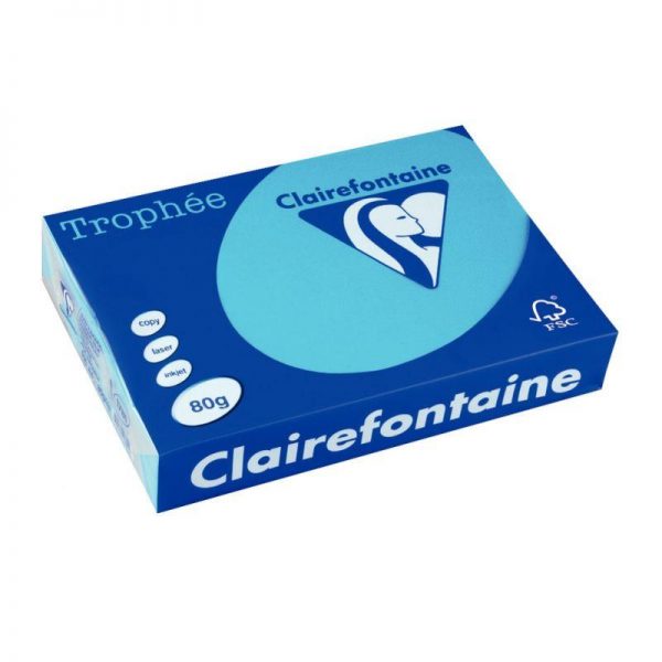 33755 - Ramette 500 feuilles 80g Clairefontaine Bleu Turquoise Ramette A4 500 feuilles 80g Clairefontaine Vert Menthe – Image 5