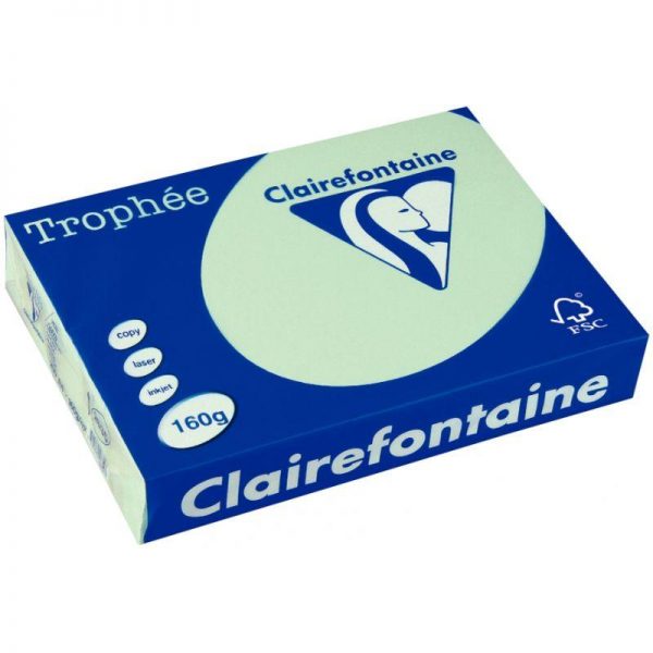 36781 - Ramette A4 250 feuilles 160g Clairefontaine Vert Pastel Ramette A4 250 feuilles 160g Clairefontaine Vert Pastel – Image 1
