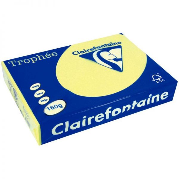 36792 - Ramette A4 250 feuilles 160g Clairefontaine Jonquille Ramette A4 250 feuilles 160g Clairefontaine Jonquille – Image 1