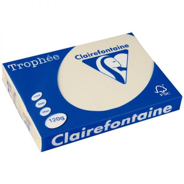 48136 - Ramette A4 250 feuilles 120g Clairefontaine Ivoire Ramette A4 250 feuilles 120g Clairefontaine Ivoire – Image 1