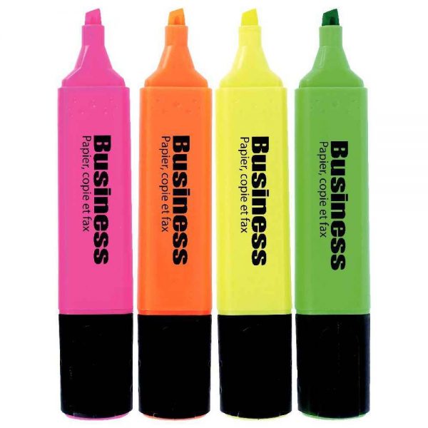 Pochette 4 Surligneurs Universels M-Business – Image 1