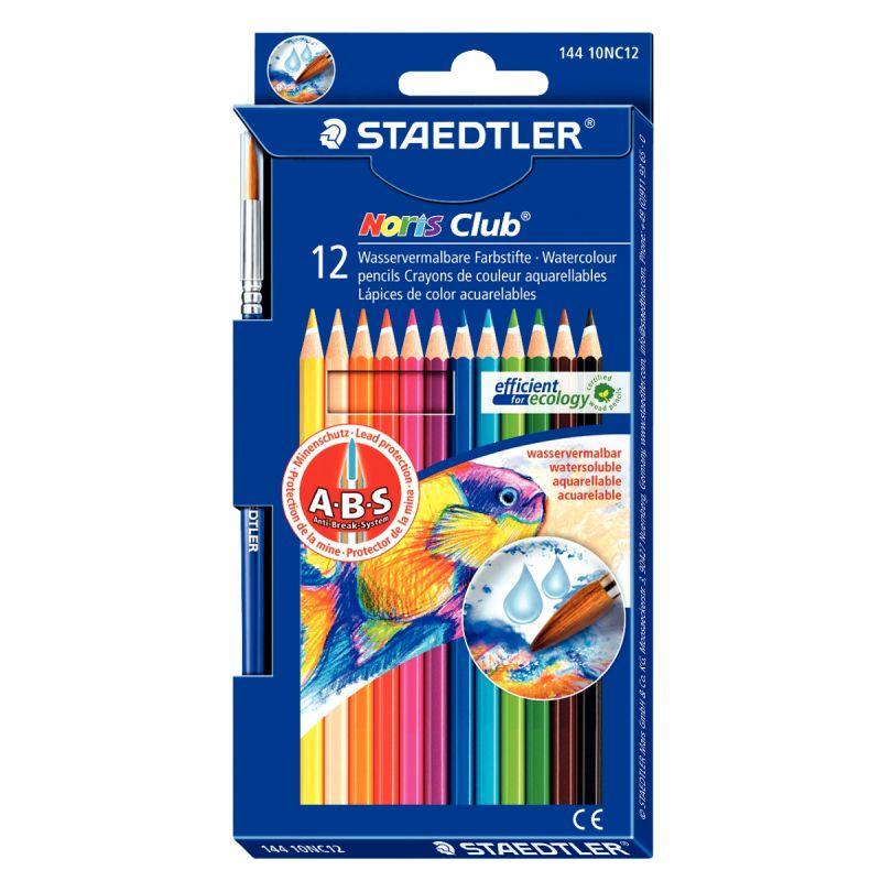 Etui de 12 crayons de couleurs Staedtler Noris Club Aquarell - La Grande  Papeterie