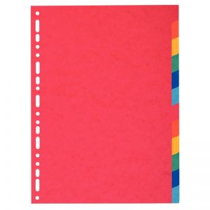 Jeu 12 Intercalaires Exacompta carton lustr? A4