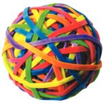 Boule distributrice d'Élastiques Fluo