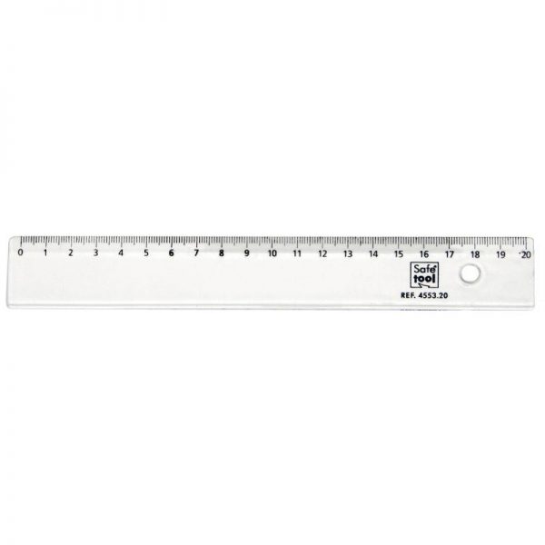 79842 - Règle plate Plastique 20 cm Règle plate Plastique 20 cm – Image 1