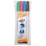Pochette 4 Feutres assortis Velleda Pointe Fine Bic