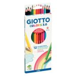 Pochette 12 crayons de couleurs Giotto 3.0