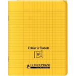 Cahier PP 48 pages 17x22 cm à rabats Séyès Jaune