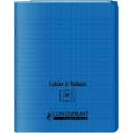 Cahier 17x22 cm bleu seyes couverture polypropylène