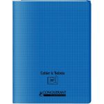 Cahier PP à rabats 48 pages 24x32 cm 90g Seyès Bleu