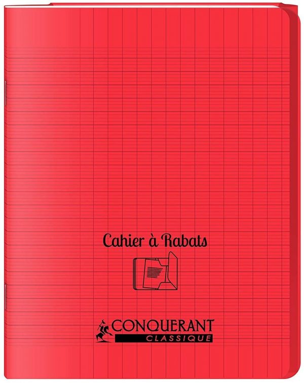 Cahier PP à rabats 48 pages 24x32 cm 90g Seyès Bleu – Image 2