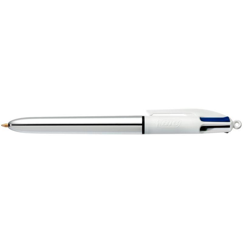 Stylo Bic 4 couleurs Shine Silver - La Grande Papeterie