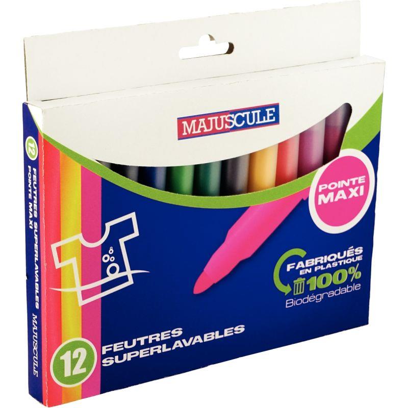 REYNOLDS Pochette de 12 feutres de coloriage encre lavable Pointe moyenne -  Tout Le Scolaire