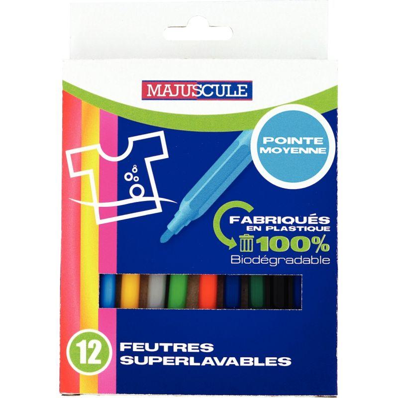 Etui de 12 feutres de coloriage pointe moyenne recyclés