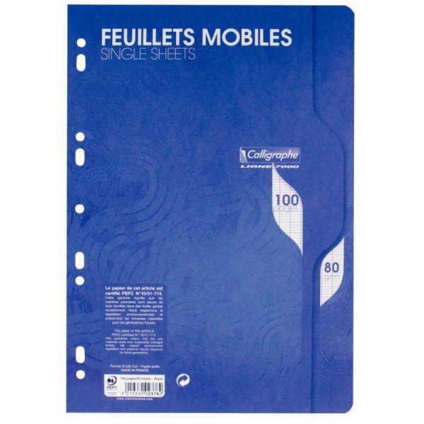 47808 Sachet 50 Feuilles Mobiles Grands Carreaux – Image 1