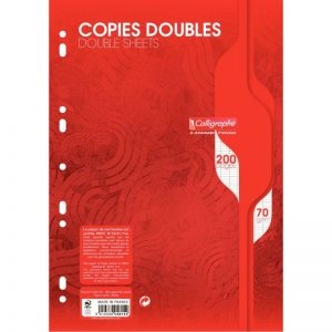 Sachet 50 copies doubles perforées A4 Seyès 70g