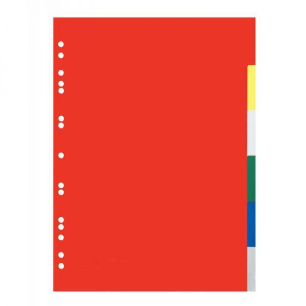 Jeu de 6 intercalaires A4 170g couleurs assorties – Image 2