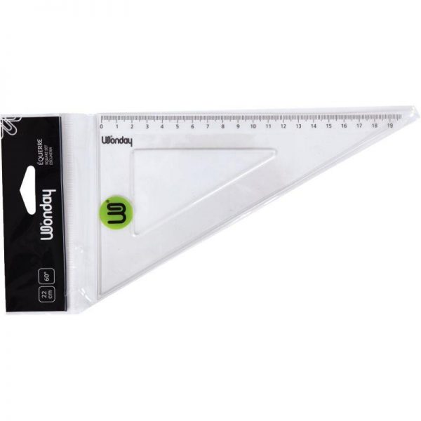 79845 Équerre Plastique graduée 60° 21 Cm – Image 1