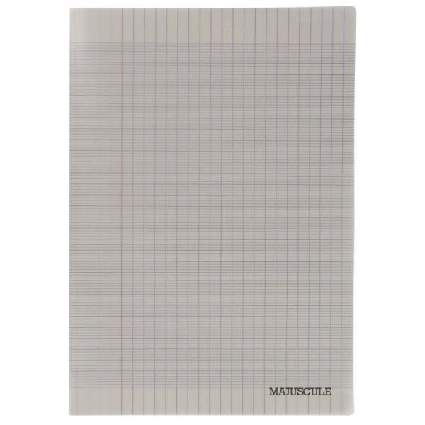 79858 - Cahier PP 48 pages 24x32 cm Seyès 90g Gris Cahier PP 48 pages 24x32 cm Seyès 90g Gris – Image 1