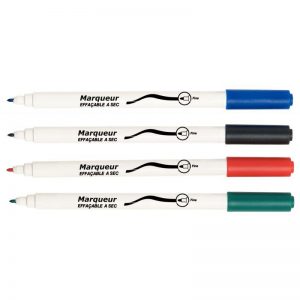 Sachet 4 Marqueurs fins Effaçables à Sec