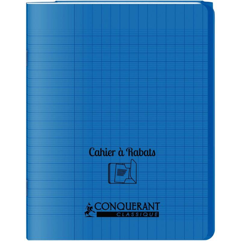 Cahier à spirales polypro 17x22 CONQUERANT 100p grands carreaux