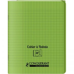Cahier Polypro à rabats 48 pages 17x22cm 90g Vert