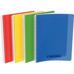 Cahier à Spiral couverture Polypropylène A4 Grands Carreaux 100 pages