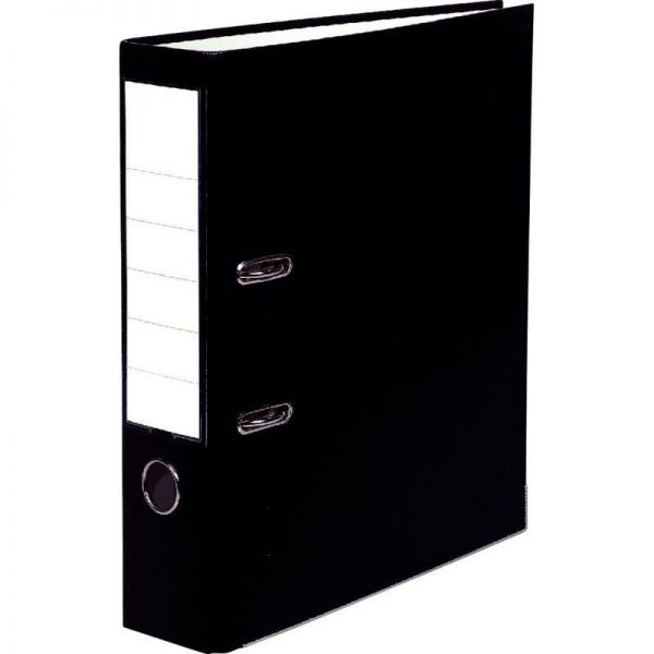 Classeur à levier format A4 Dos 8 cm Noir – Image 1