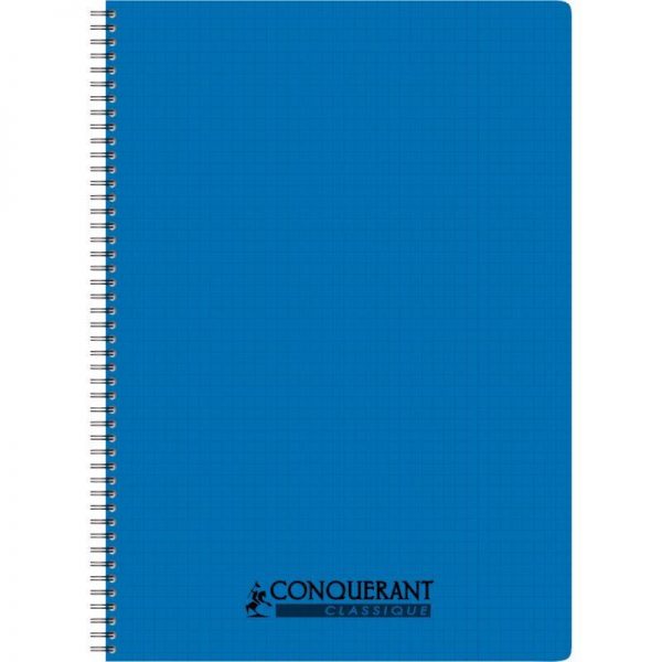 64085-101500-101507 Cahier à Spiral couverture Polypropylène A4 Petits Carreaux 100 pages – Image 2