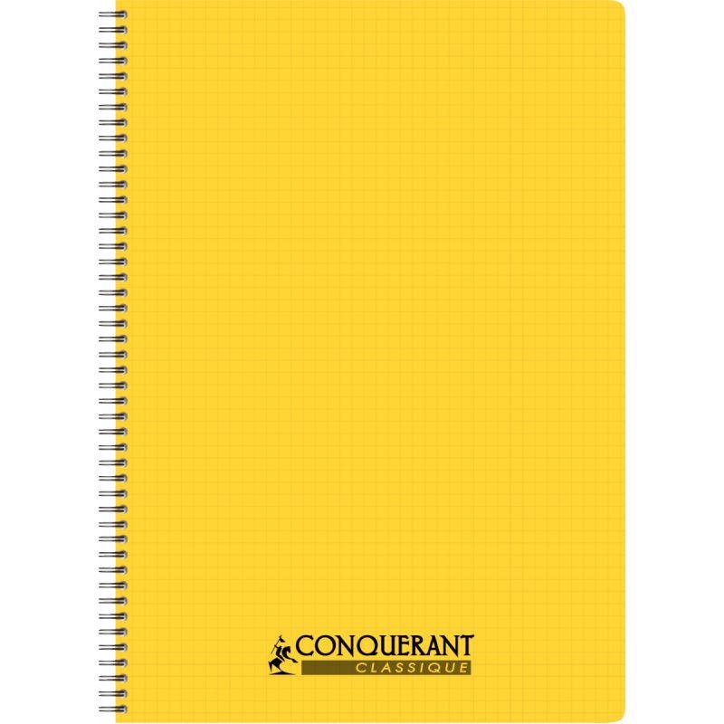 Shulaner Cahier Spirales A4 Petits Carreaux, 80 Feuilles Carnet de Notes  Spirale Petits Carreaux, Couverture de pp Bloc Note Spirale Grid Notebook  avec ceinture élastique, Lot de 2 - Petits Carreaux 