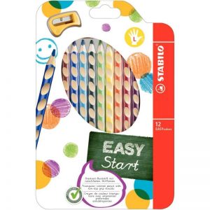 Etui 12 Crayons de Couleur Easy Color Gaucher Stabilo