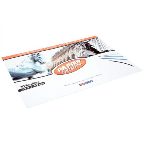 43003 Pochette 10 Feuilles Dessin 29,7 x 42 cm 180g – Image 1