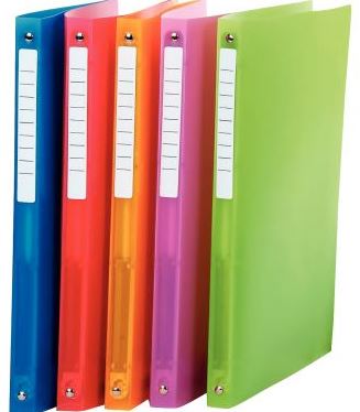 Classeur A 4 Anneaux PP A4 Dos 2cm 1 Des 10 Couleurs - Fournitures de  bureau 