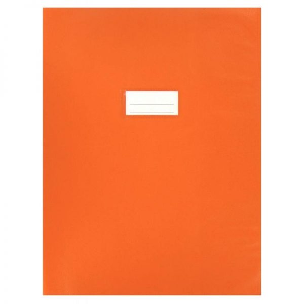 12486 Protège Cahier PVC 21/100ème 24x 32 cm Orange – Image 1