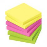 Lot 12 Blocs 80 Feuilles Repositionnables 75 x 75 mm Vives Assorties