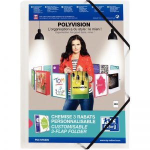 Chemise à Élastiques 3 Rabats Personnalisable Incolore
