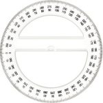 Rapporteur cristal 360° 12cm