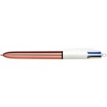 Stylo bille 4 Couleurs Shine rose doré