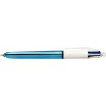 Stylo bille 4 Couleurs Shine bleu