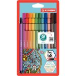Pochette de 12 feutres Pen 68 assortis